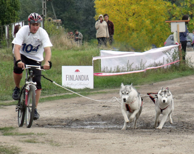 Laci with our small team